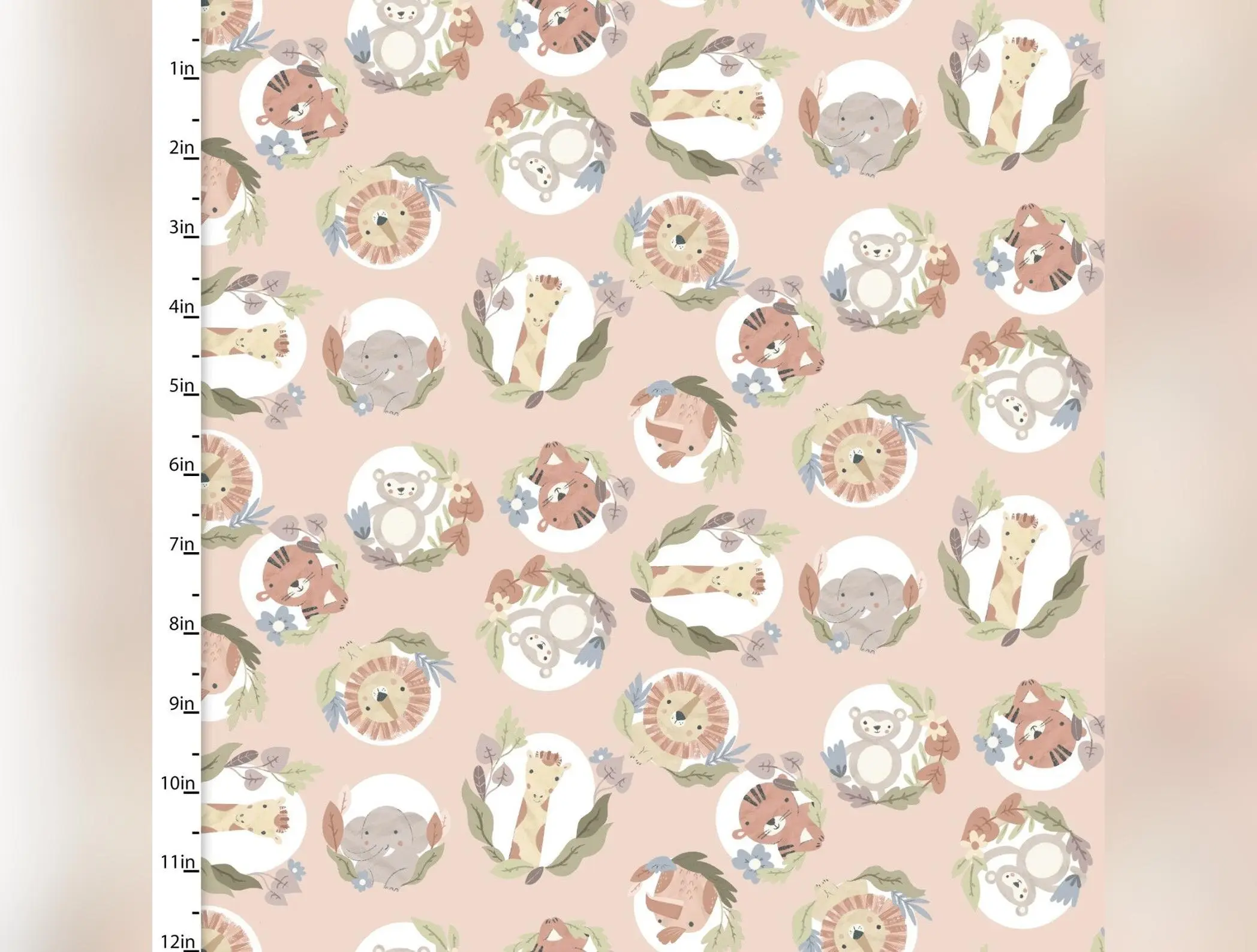 Sweet Savanna - Animal Smiles Coral by Elaine Kay