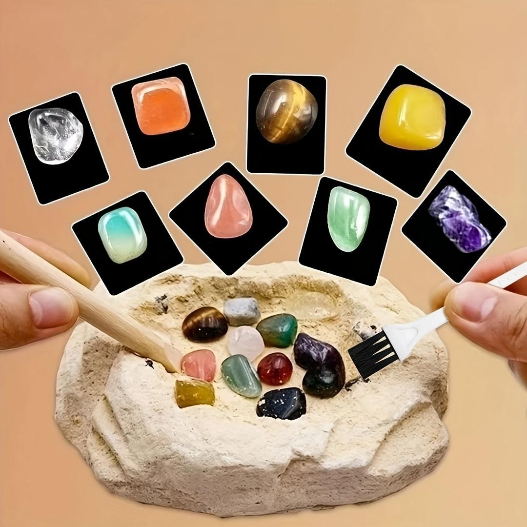 DIY Rock & Mineral Excavation Kit -, Perfect Gift for Archaeology Enthusiasts, Ideal for Halloween, Christmas & Thanksgiving, Jewelry Patterns，Beading&Jewelry Makin home decor