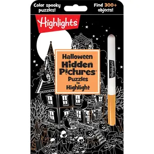 USED-Halloween Hidden Pictures Puzzles to Highlight: Halloween Kids Book with Over 300 Hidden Objects to Seek and Find in Spooky White-On-Black Puzzles wit (Paperback)