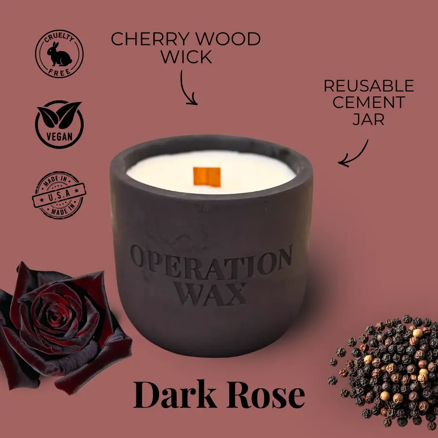 Dark Rose Scented Candle