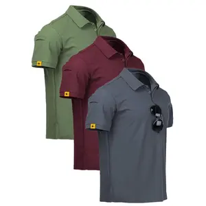 ZITY Men's Short-Sleeve Polo Set Pack Sports Casual Business Golf Shirt Turn-Down Collar Tactical T-Shirt Athletic Techwear