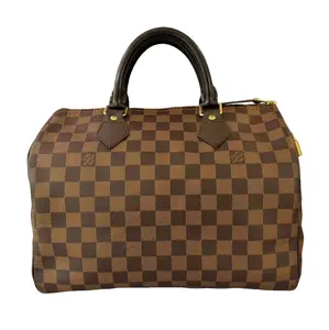 Pre-owned Canvas Hand bags Louis Vuitton Speedy 30 in Damier Ebène Canvas