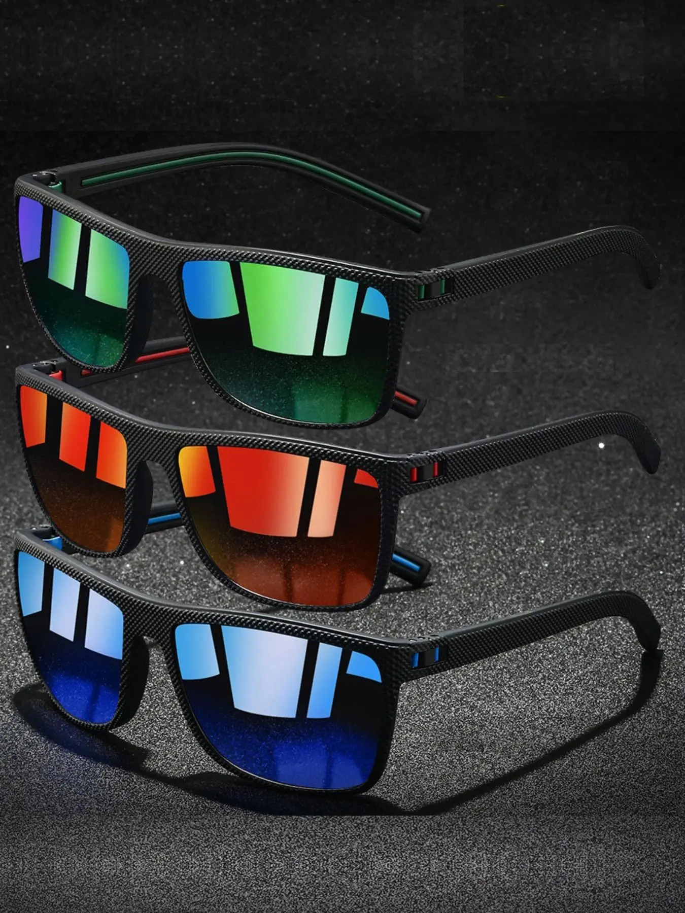 Fashion retro plaid square glasses,3 pairs combination.multicolor Lens selection,classic concatenation frame collocation rubber nose pad,lightweight comfortable design.fashionable glasses suitable for various occasions