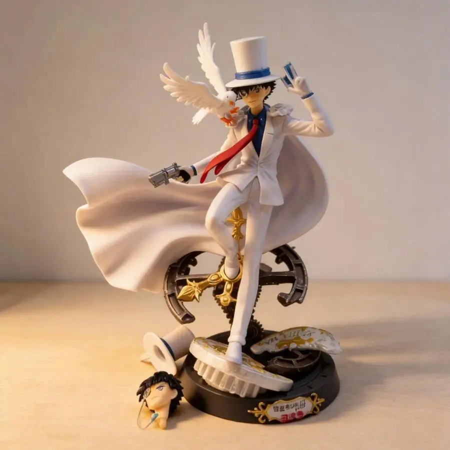 Anime Detective Conan Kaitou Kid Figure 30cm Collectible Model Toy Statue Decoration Gift for Fans
