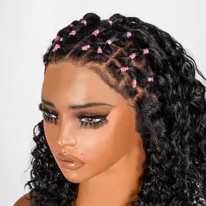 [New Upgrade ] Boifit Human Hair Pre-Everything Glueless 13x6 HD Lace Frontal Wig  Pre Braided Deep Wave Wig Hairstyle-Ready & Go Wig