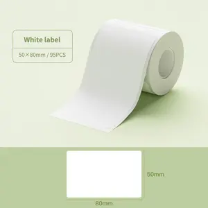1 Roll Square Labels 50x80mm Hot Melt Adhesive, Compatible with E210 Phomemo M110 M200 M220 Label Printers