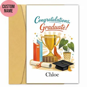 Congratulations Graduate Custom Name Card – Personalized Graduation Keepsake