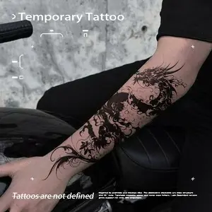 Chinese Style Dark Dragon Herbal Juice Tattoo | Full of High-End Sense | Waterproof Long-Lasting Realistic Tattoo