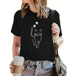 Classic Crew Neck Trendy Printed Casual Tee