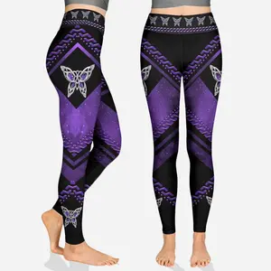 Love Butterflies Purple Galaxy All Over Print 3D Legging