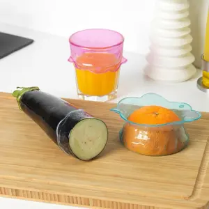 Silicone Multicolor Food Cover Set of 3 - Dishwasher-Safe Lids for Jars, Glass Containers, and Fruit & Vegetables, Fits Diameters 1-5