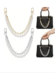 Faux Pearl Decorated Chain Strap Extender, Fashionable Exquisite Bag Chain Extender for Women's Handbag, Fashion Bag Accessories for Daily Use, Adjustable strap