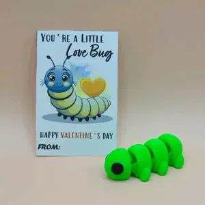 Wigglez- Vividly Colored Sensory Fidget and Valentines' Cards in Pre-Packaged Gift Bags