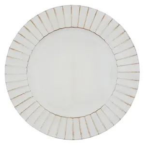 SARO  Ruffled Design Charger Plates - Set of 4