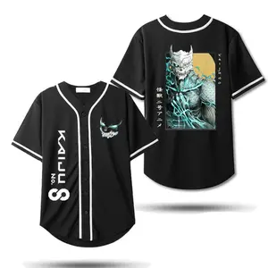 Kaiju no 8 Baseball Jersey, Mina Shiro kaij Anime Jersey Retro Summer Trendy Anime Jersey Shirt Gift For Anime Lover, Jersey Outfit, Anime Baseball Jersey Merch, Manga Jersey Shirt For Anime Fan