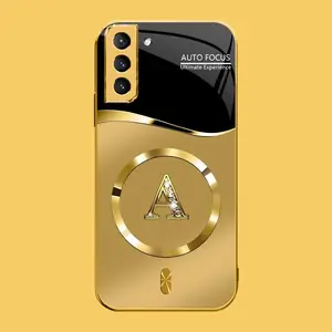 Suitable for [Galaxy S21 5g] high-end MagSafe phone case，Choose from any of the 26 letters， The pattern features a printed effect and is not 3D-dimensional YM99