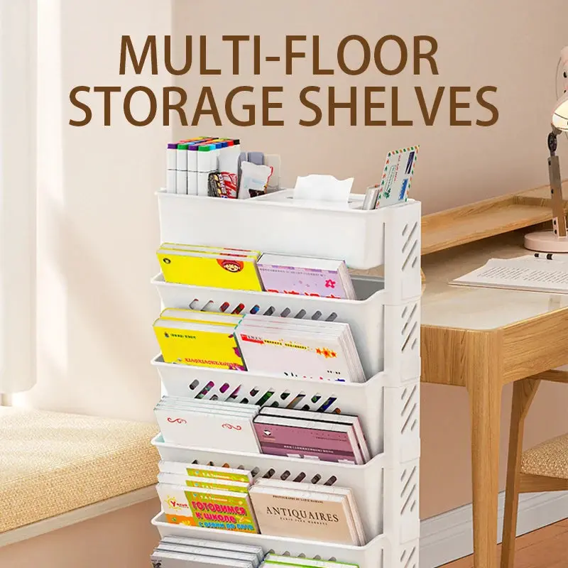 Movable Bookshelf With Wheels