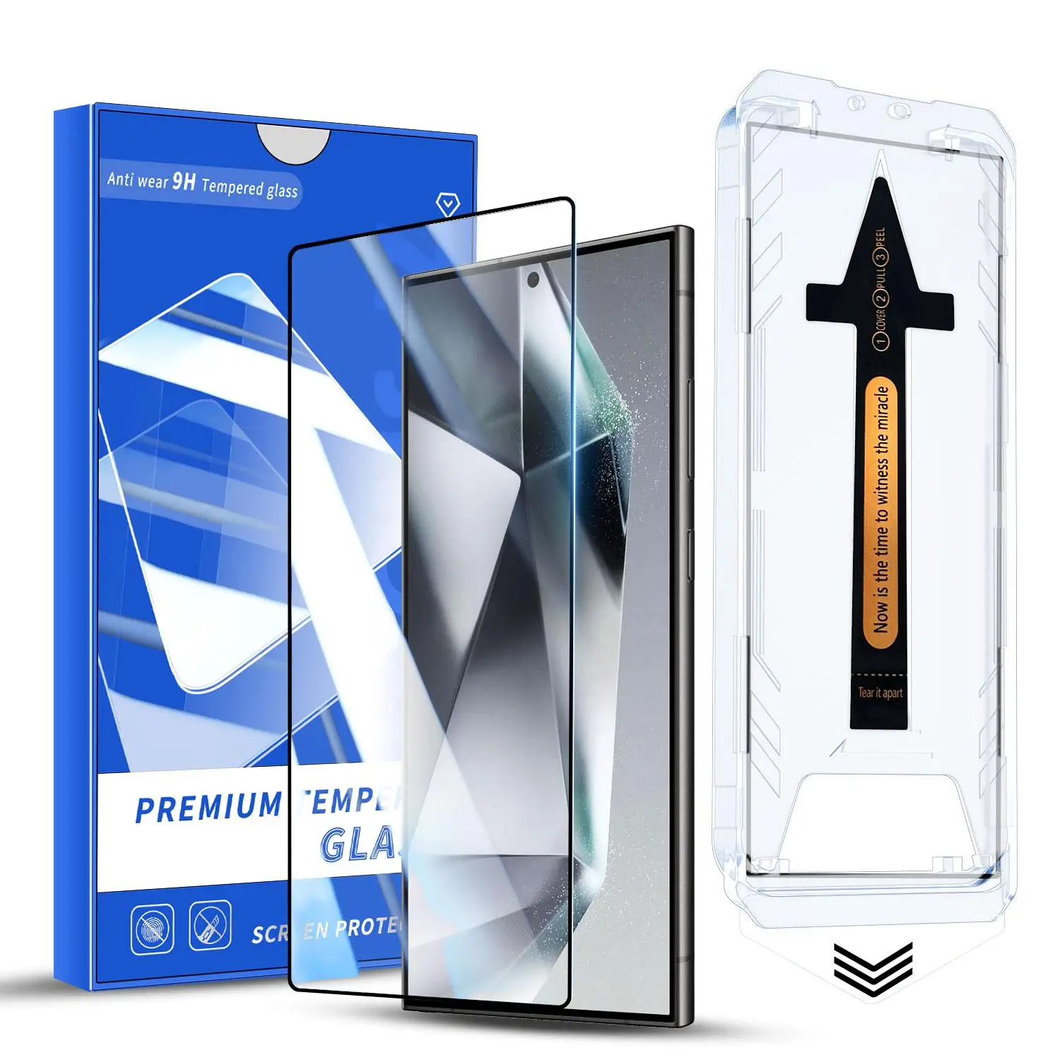 For Samsung Galaxy S25 Ultra Plus S24 Straight Screen Privacy film Anti-Spy / HD Clear Tempered Glass Screen Protector Auto Alignment Dust-Elimination