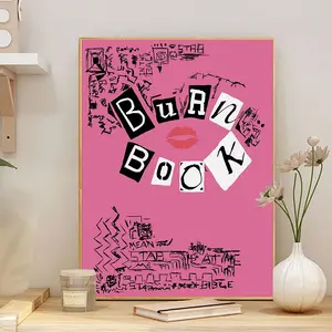 Lip & Letter Print Graphic Prints Canvas Painting without Frame, 1 Count Modern Wall Art Painting, Wall Art Decor for Home Living Room Bedroom Office School