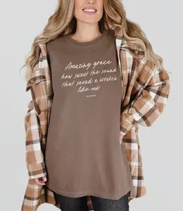 "AMAZING GRACE" Comfort Color Christian Faith Based Shirt