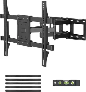 Suptek Full Motion TV Wall Mount for 42 to 86 Inch TV, Swivel and Tilt with Articulating Dual Arms, Max VESA 600X400mm, Holds up to 132lbs, Fits Max 16" Wood Studs, MA01A