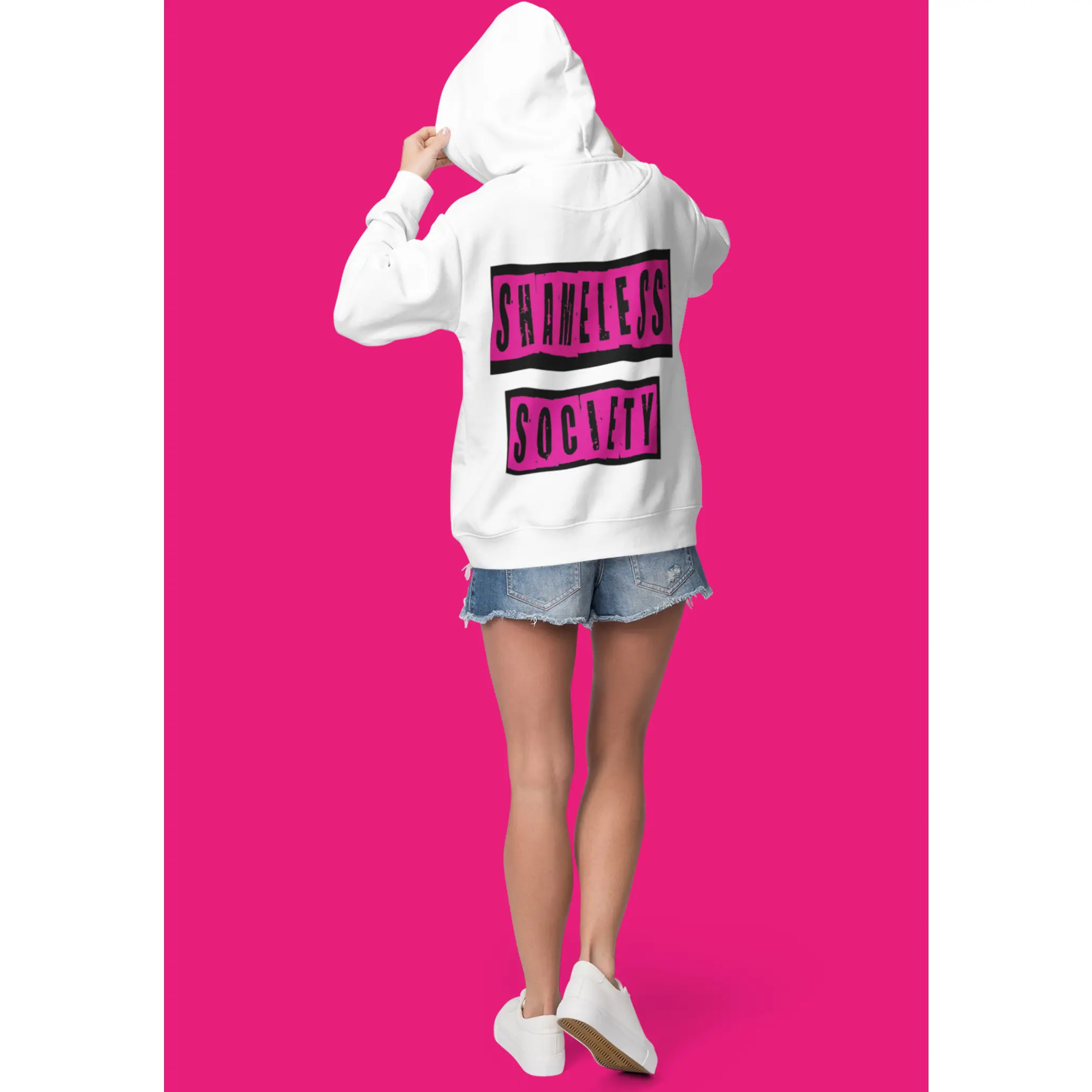 Pink Shameless Society Zip Hoodie