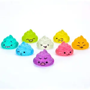 Unicorn Party Favors - 25 Pcs Glitter Poop Emoji Mini Toys - Shimmering Rainbow Party Supplies for Vending Machines