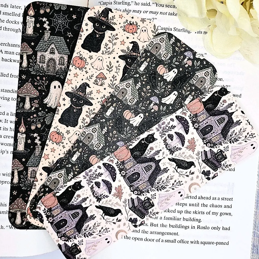 Spooky Cottagecore Bookmark, Witchy Gothic Bookmark, Halloween Bookmark, Dark Academia Bookmark, Book Lover Gift