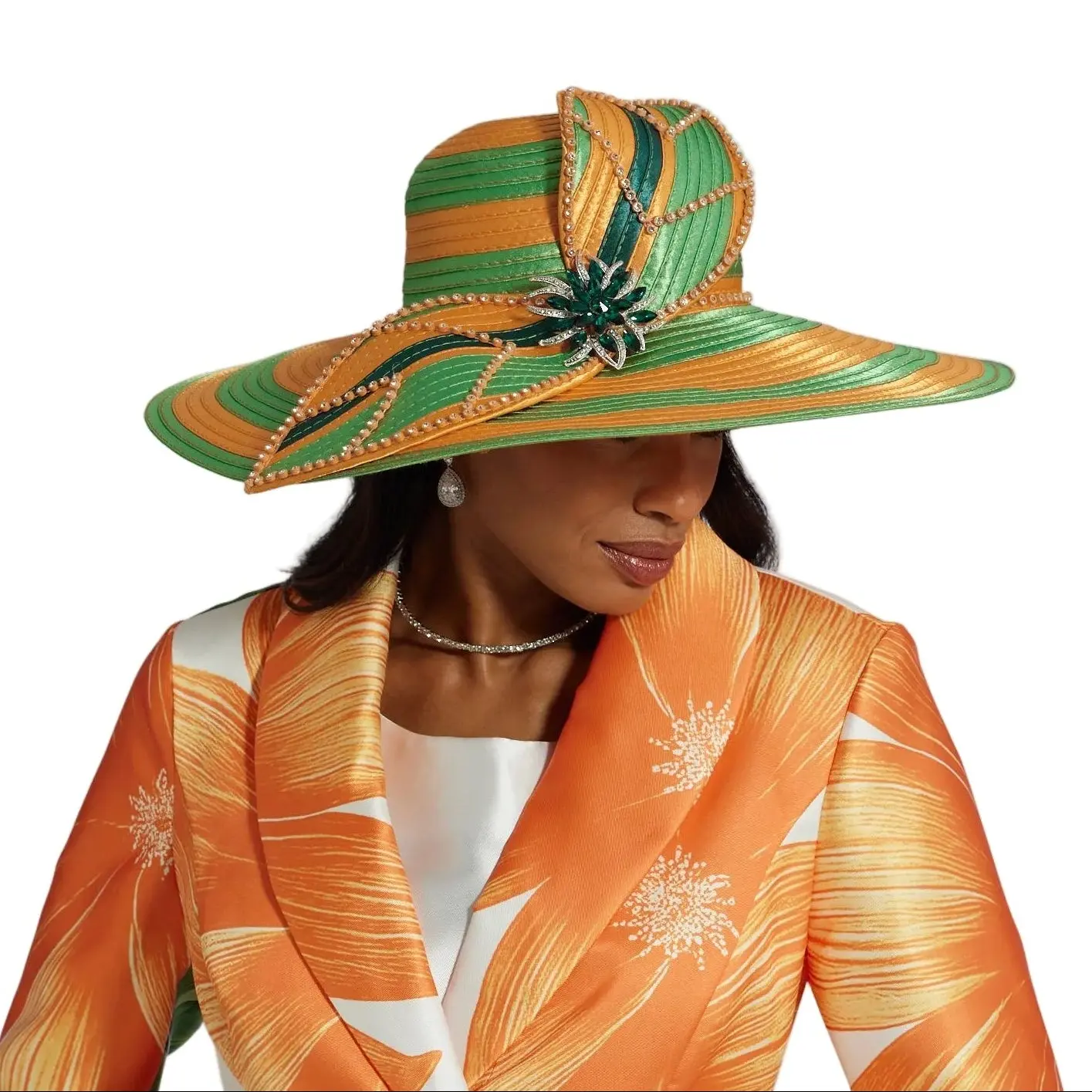 Hibiscus Beauty Church Hat by EY Boutique