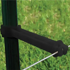 212 MAIN 5 in. Snap-On Backside T-Post Extender, Black, Outdoor