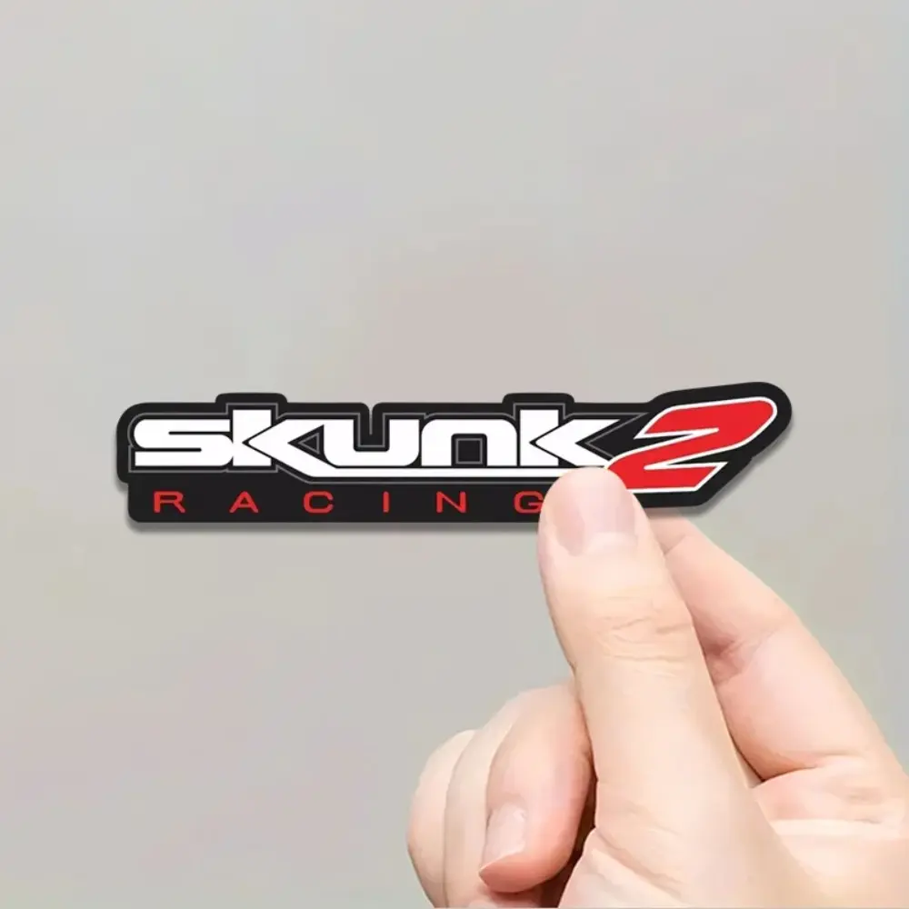 1PC Skunk2 Racing Tuning Culture Sticker, Car Decals, Sticker For Cars, Suitable for Car Sunroof/Side Window, Motorcycle Tail Wing, Performance Car Brand Logo Decal, Inject Tuning Passion into Your Gear