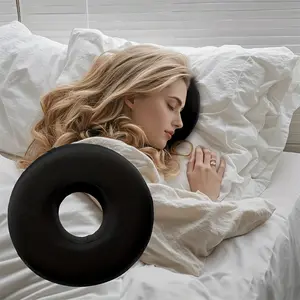1 Ear Piercing Pillow - Donut-shaped Pillow with Ear Hole, Ear Protection Pillow, Head Pillow, Supportive Cushion, O-shaped Side Sleeping Pillow - Ideal for Side Sleepers and Nappers - Suitable for Office and Home Use