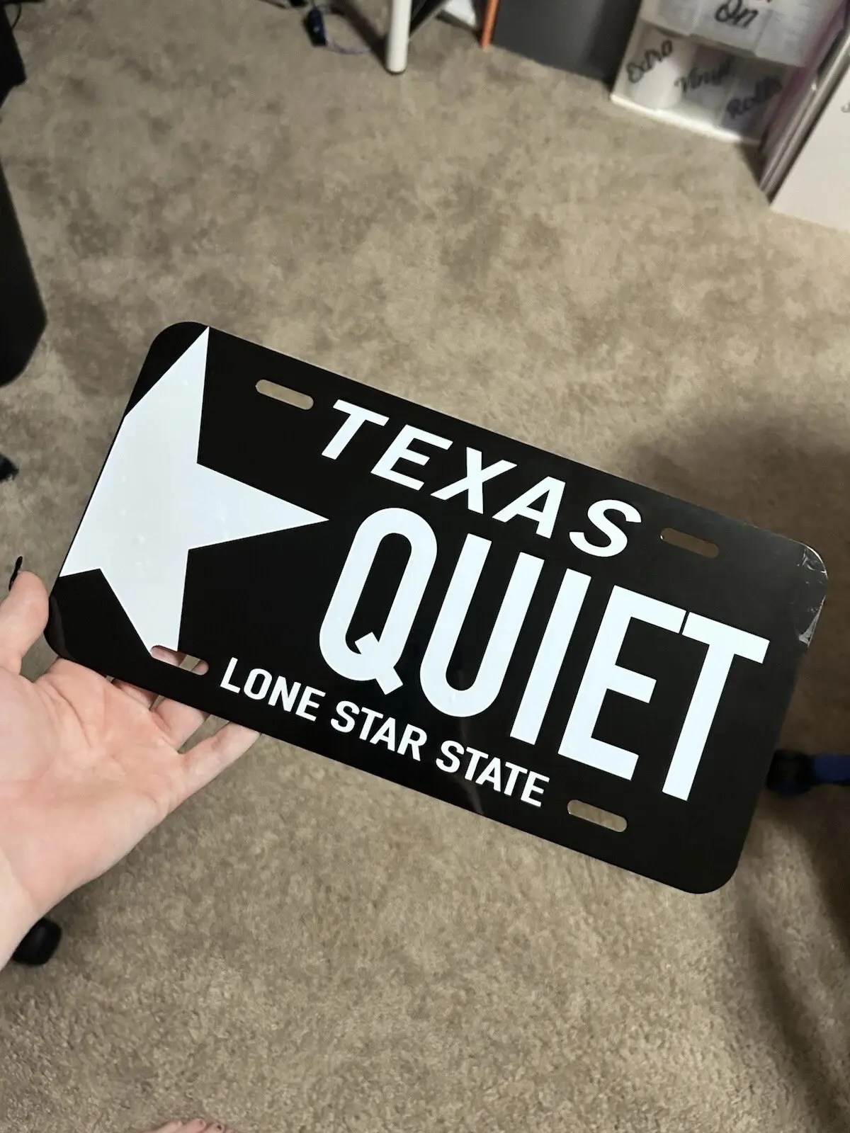 Texas Quiet License Plate - Custom License Plates