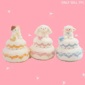 11.81inch Cute Rabbit Cake Plush Doll, Dopamine Color, Cream Cake Decoration, Valentine's Day Gift, Birthday Gift, Festival Gift