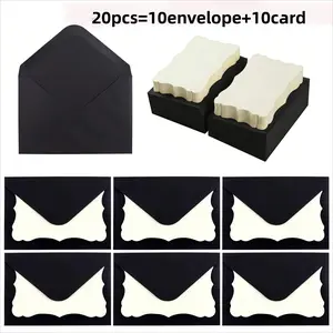 20 Pieces Contains (10 Envelopes+10 Blank Greeting Cards) Mini Envelopes Self-adhesive in Multiple Colors Perfect for Birthdays, Christmas, Thanksgiving, Anniversaries, and Party Invitations