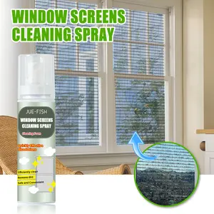 Jue-Fish Window Cleaning Spray, Window Screen Cleaning Strong Decontamination Oil Stain Clean Bright Foam Spray Household Baking