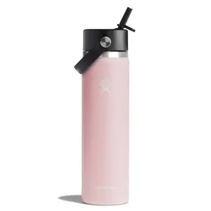 Hydro Flask 24oz Wide Mouth Flex Straw Bottle - Trillium: BPA-Free, Vacuum-Insulated Hydro Flask 24oz Wide Mouth Flex Straw Bottle - Trillium: BPA-Free, Vacuum-Insulated