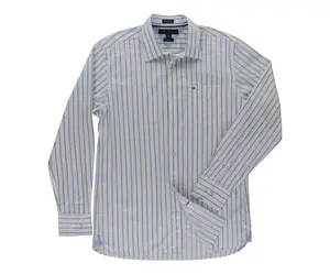 Tommy Hilfiger Collar Striped Button Down Mens Button-Down Dress Shirts