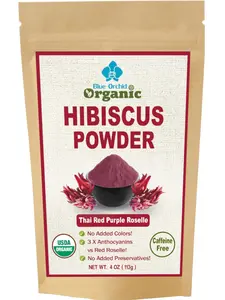Organic Hibiscus Powder Tea Red Natural Food Coloring 4 oz.