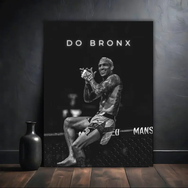 Charles Oliveira "Do Bronx" UFC MMA Lightweight Creative Design Print - Eco-Friendly, Fade-Proof, High-Res Anime Wall Art, Framing-Ready Home Decor for Classroom & Kid Room