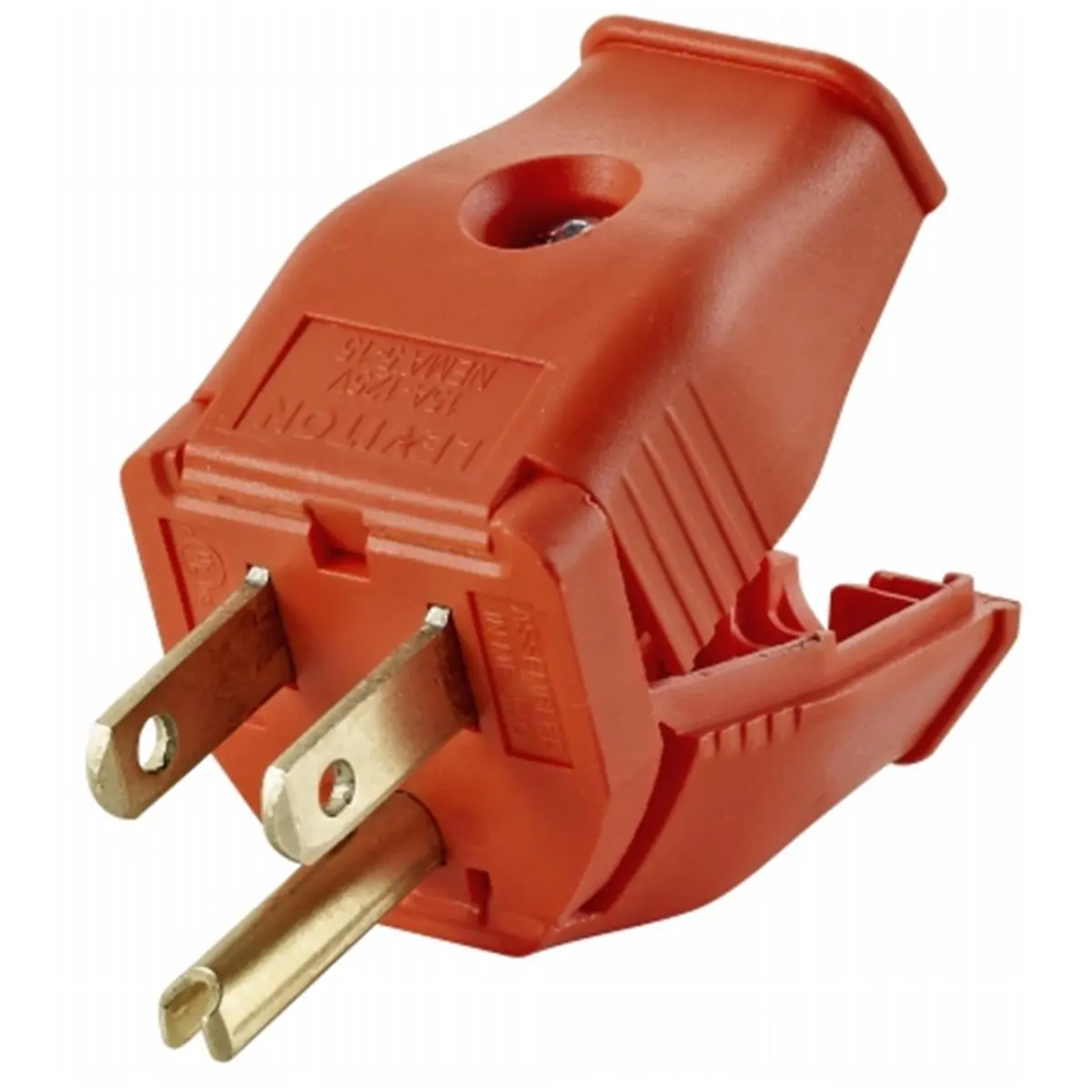 212 MAIN 2-Pole 3-Wire Orange Grounding Plug, 15A 125V Rating, Automotive & Motorcycle Transportation Accessory for Quads, Motorhomes, 125 Volt