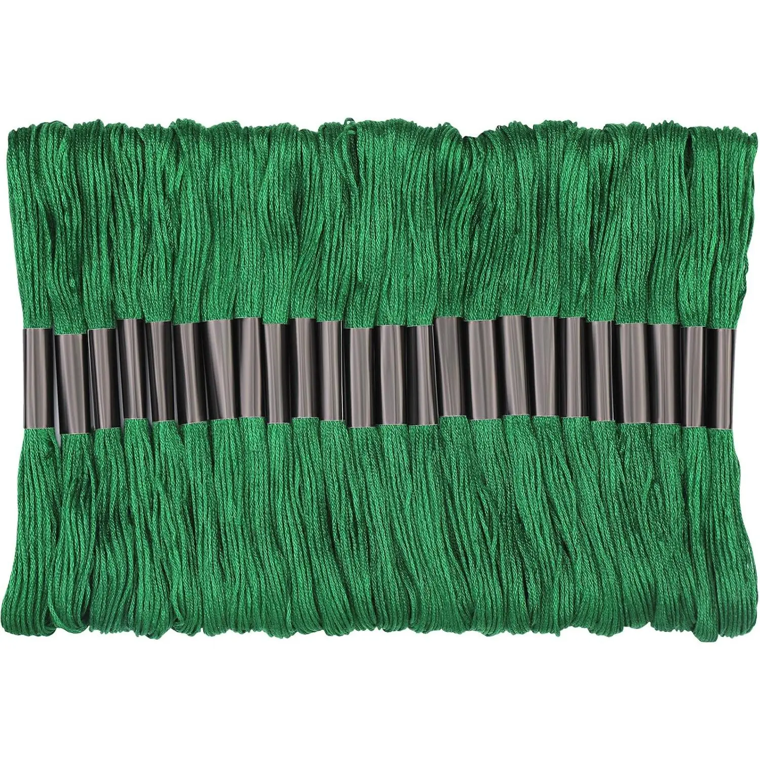 24 Skeins Embroidery Floss, Green Embroidery Thread, Friendship Bracelet String with Floss Bobbins, Cross Stitch for DIY Making, Embroidery Crafts