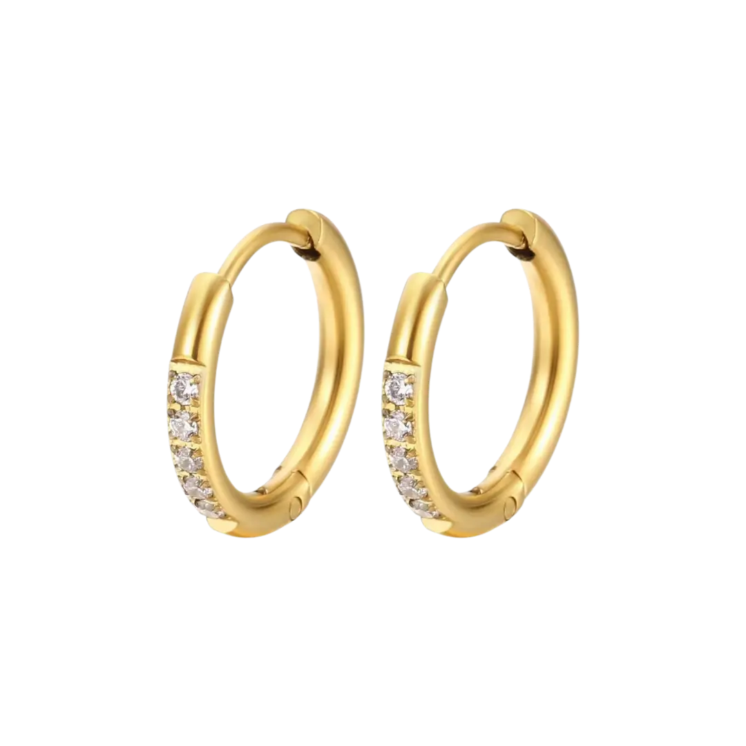 Sparkle Charm Hoops