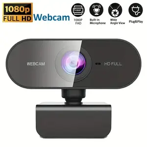 1080P Full HD Mini Webcam with Microphone, USB Connectivity for Laptops & Desktops, Ideal for Video Calls & Meetings