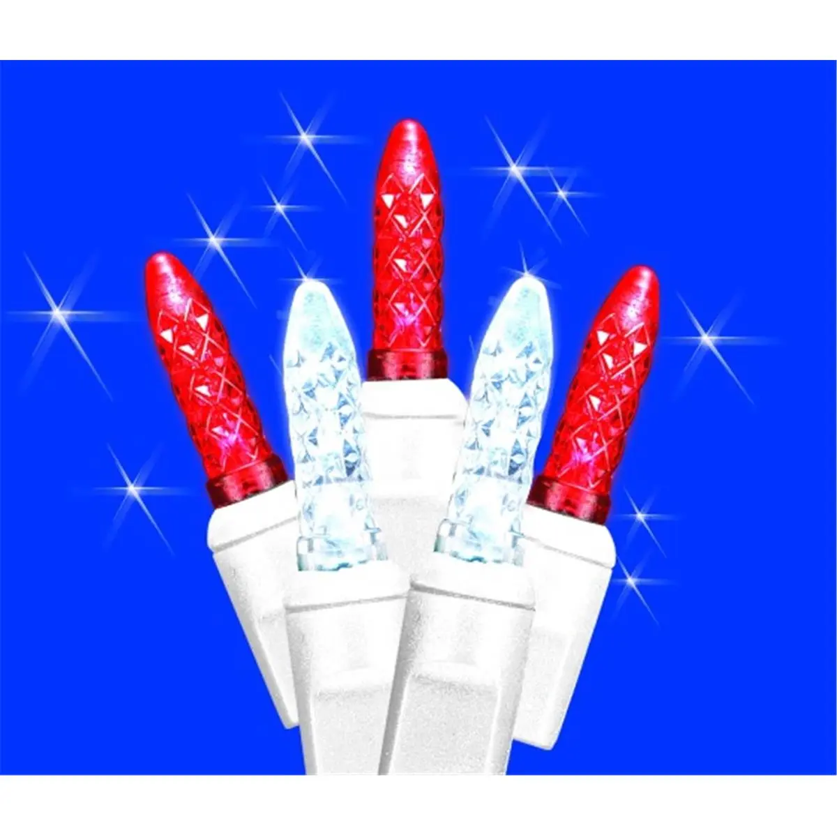 Kellogg Plastics 88620 0.75in Holiday Theme LED Light - Plastic Body, Red & Pure White, Indoor/Outdoor, Single Unit