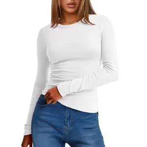 ANRABESS Women Long Sleeve Thermal Top Crewneck Slim Fit Shirts 2025 Fall Basic Tee Casual Winter Warm Undershirts Clothes