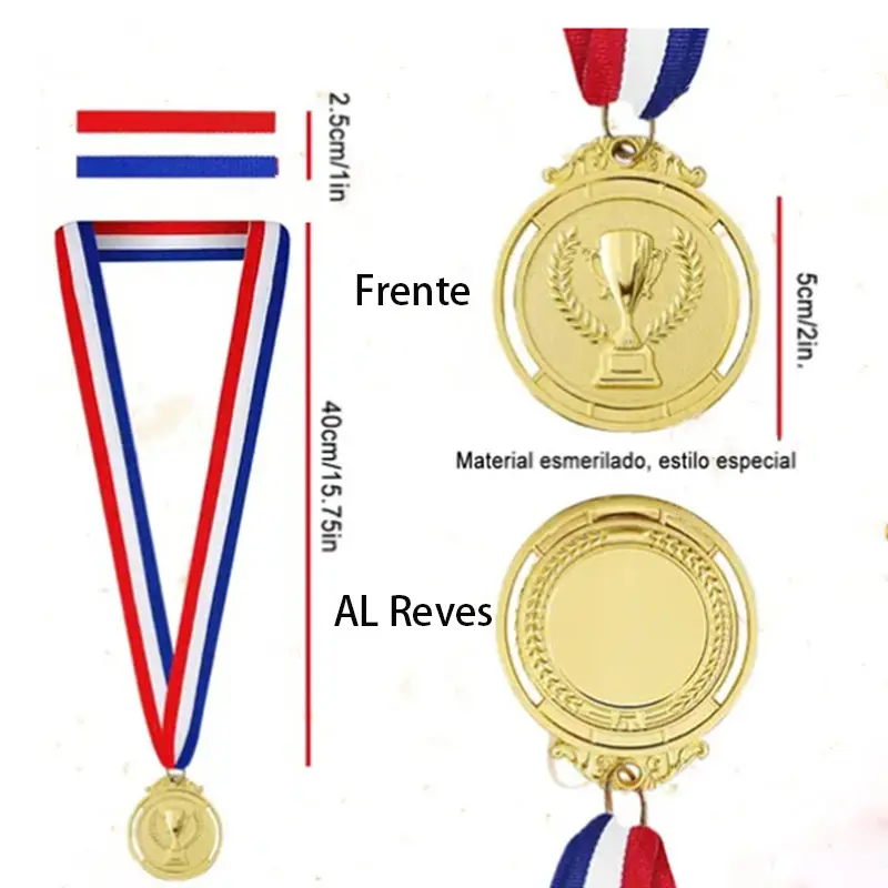 5cm hollow trophy (gold) wheat ear medal