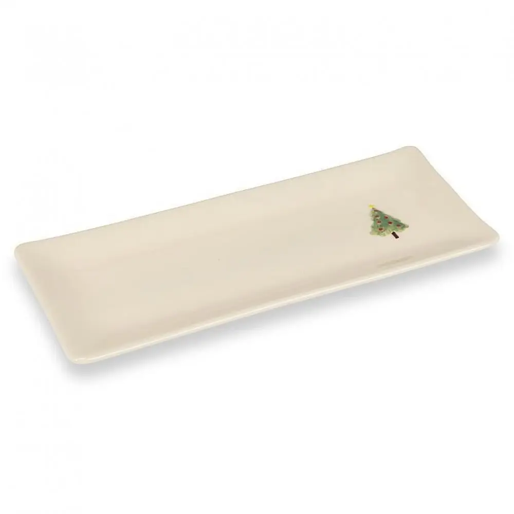 MDR Trading Inc. AB-27-SERVING-TREE Christmas Tree On A Rectangle Plate