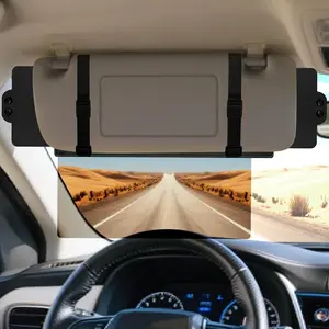 Polarized Sun Visor Extender with UV400 Protection – Dual Side-Panel Anti-Glare Shield for Car, PC Lens Sun Blocker Attachment for Safe Driving Day & Night, Car Accessories