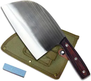Serbian Chef Knife Full Tang Kitchen Butcher With Stone Grinder (MOQ 10 Sets)